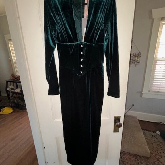 NWT House of CB Arabella Velvet Corset Dress - Picture 2 of 5